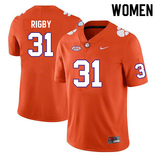 Women #31 Tristen Rigby Clemson Tigers College Football Jerseys Sale-Orange